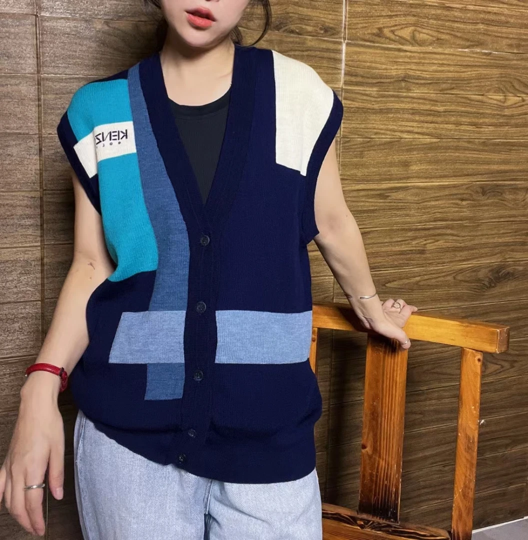 95新 KENZO/肯佐 肯佐/蓝白拼马甲（保存品）