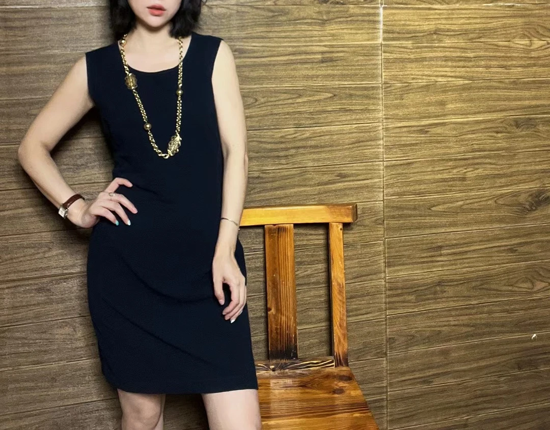 95新 MaxMara 麦丝玛拉/藏蓝色连衣裙
