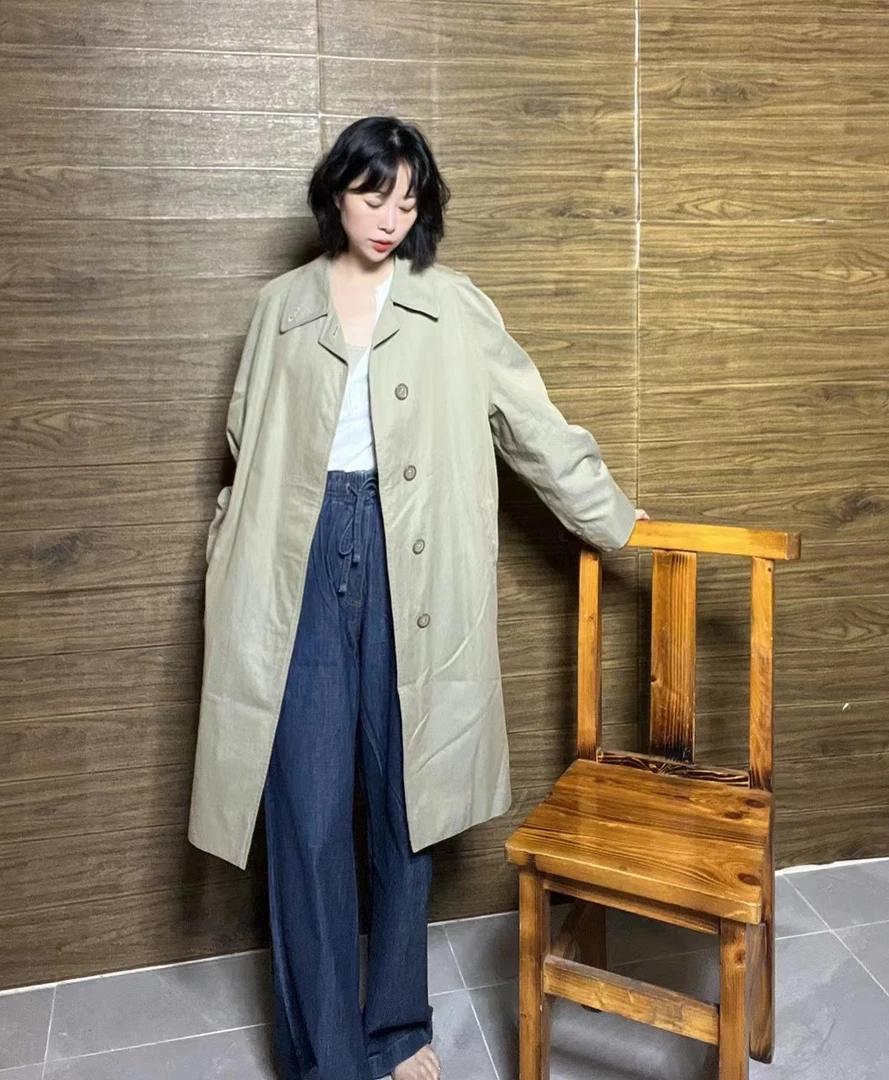 95新 BURBERRY/博柏利 送中检/博柏利米杏色风衣