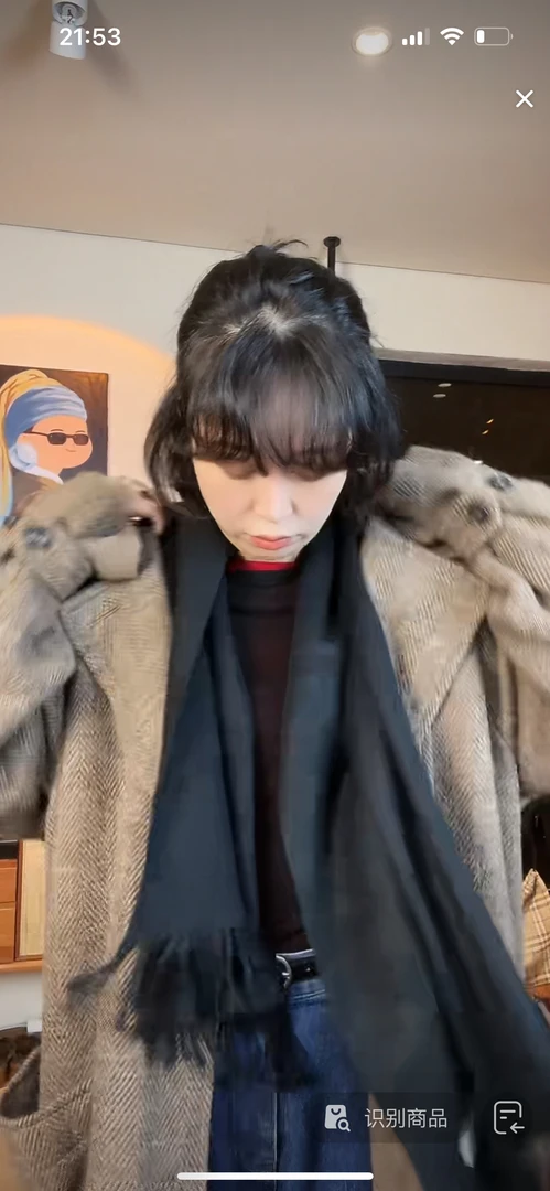 95新 Valentino/华伦天奴 华伦天奴黑色围巾