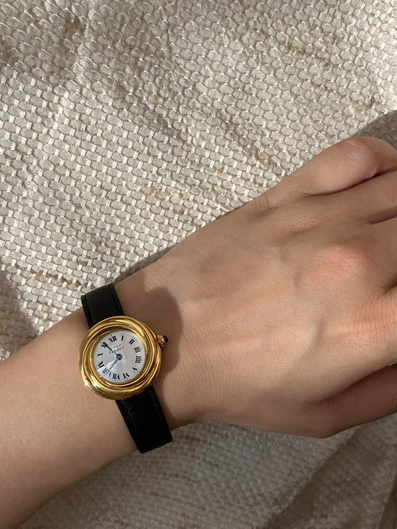 95新 Cartier/卡地亚 送中检/卡地亚金丝盘手表