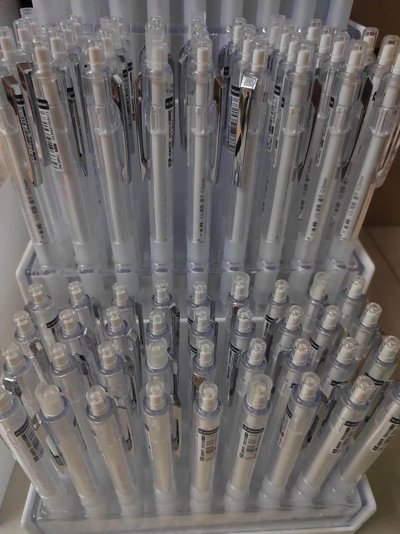 一木林纯真经典双管按动双朱ST头中性笔