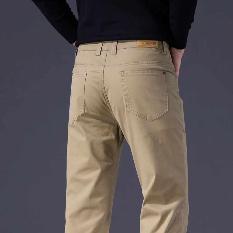 男士时尚休闲裤2024秋季新款潮流商务修身宽松直筒弹力百搭长裤子