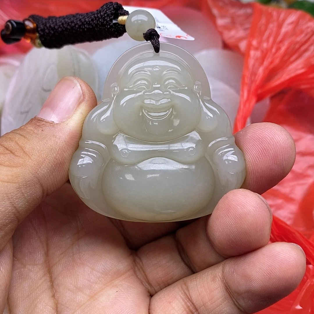 和田玉吊坠(不含链)未镶嵌雪*