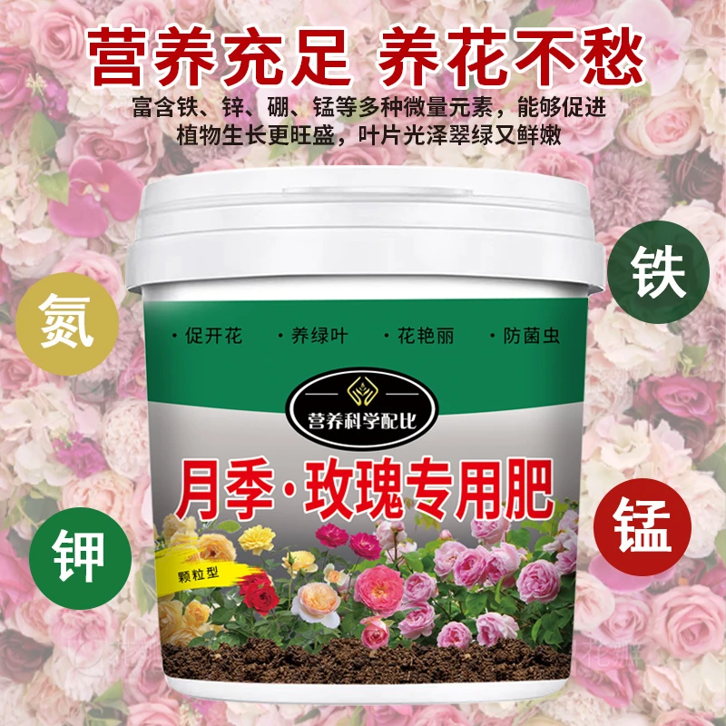 【玫瑰月季花专用花肥】催花花不伤花艳丽延花期生根颗粒缓释肥料