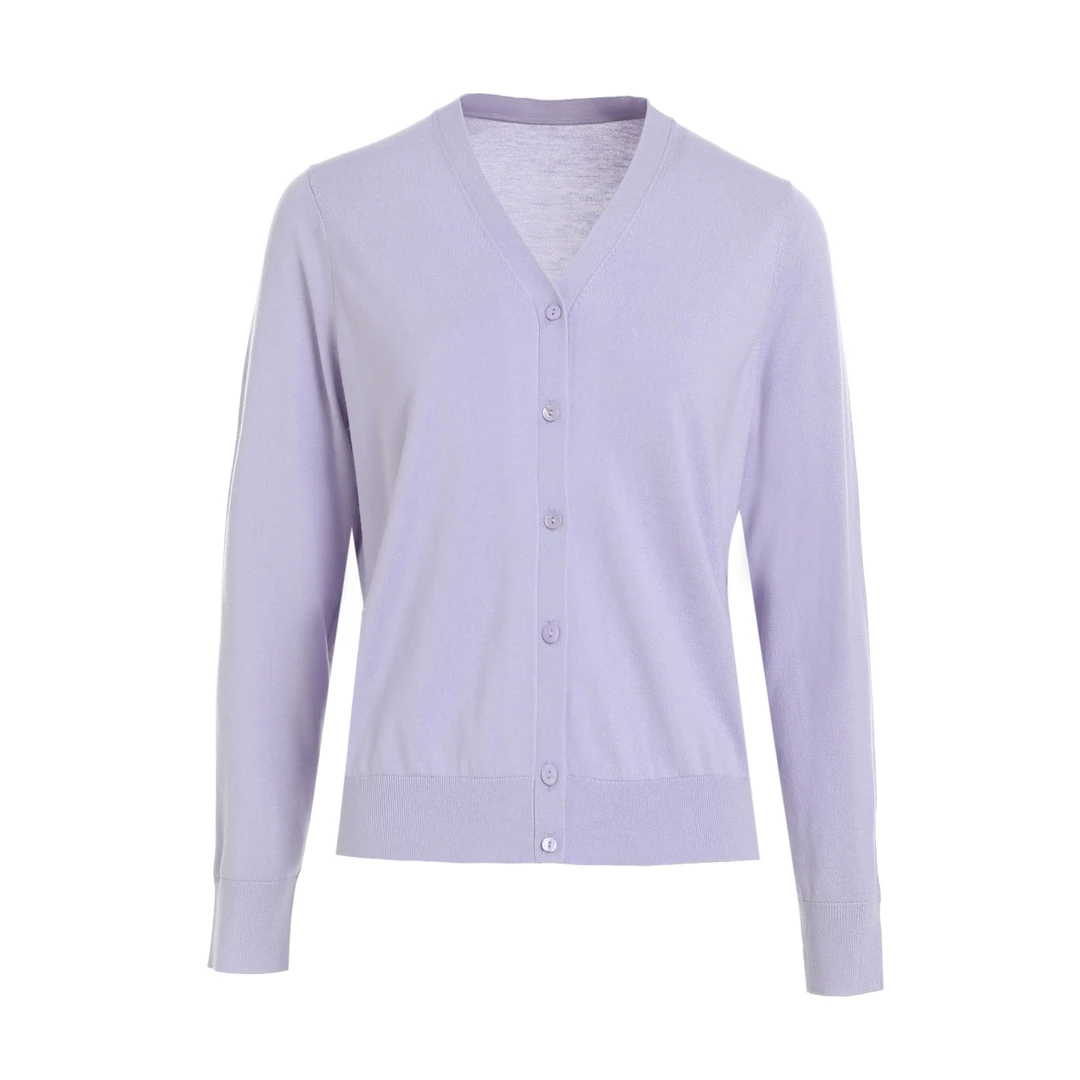 L·W/画而诗早秋新款时尚单排扣针织外套百搭长袖纯色秋冬LBD84223