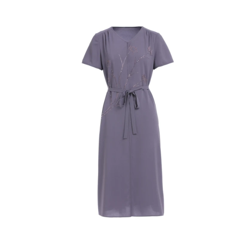 L·W/画而诗轻奢优雅阔形舒适慵懒风连衣裙LBB65015