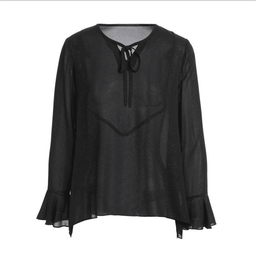 l·w/画而诗 /早秋新款宽松遮肉衬衫女上衣LBA52008蕾丝衬衣长袖时尚