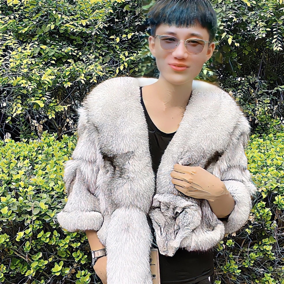 女装狐狸毛皮草披肩外套2025年秋冬海宁新款女士精选时尚轻奢爆款