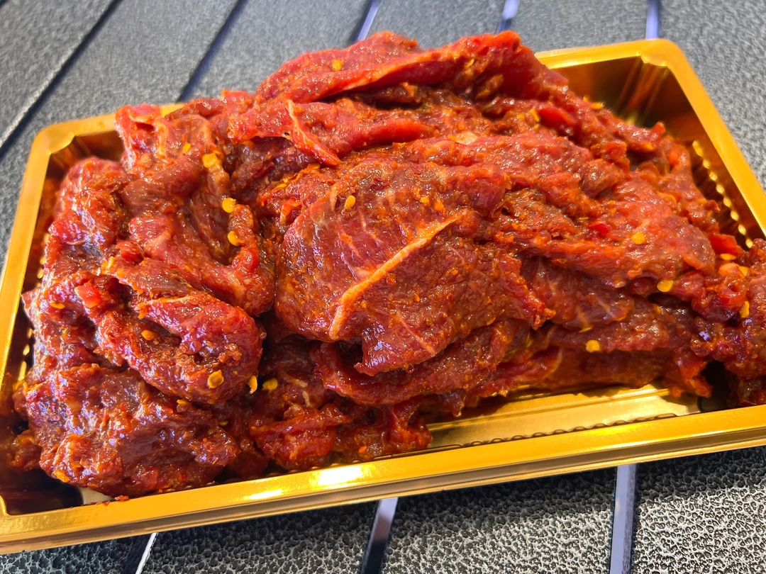 【烧烤】麻辣牛肉一斤500克 精修瘦牛肉腌制牛肉同城配