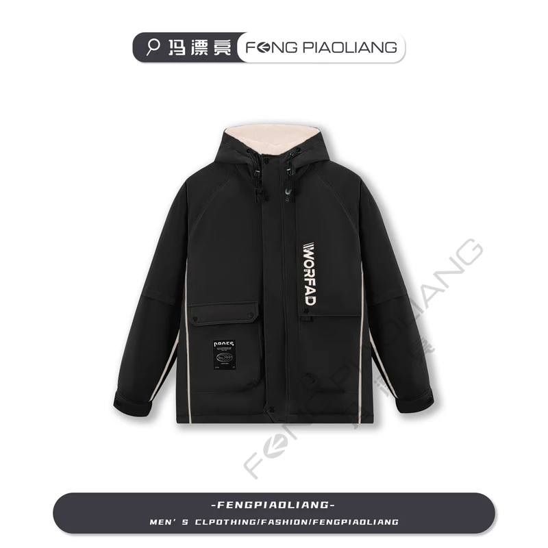 黑【浪漫玫瑰棉服】2024秋冬时尚流行工装石墨烯保暖情侣款911