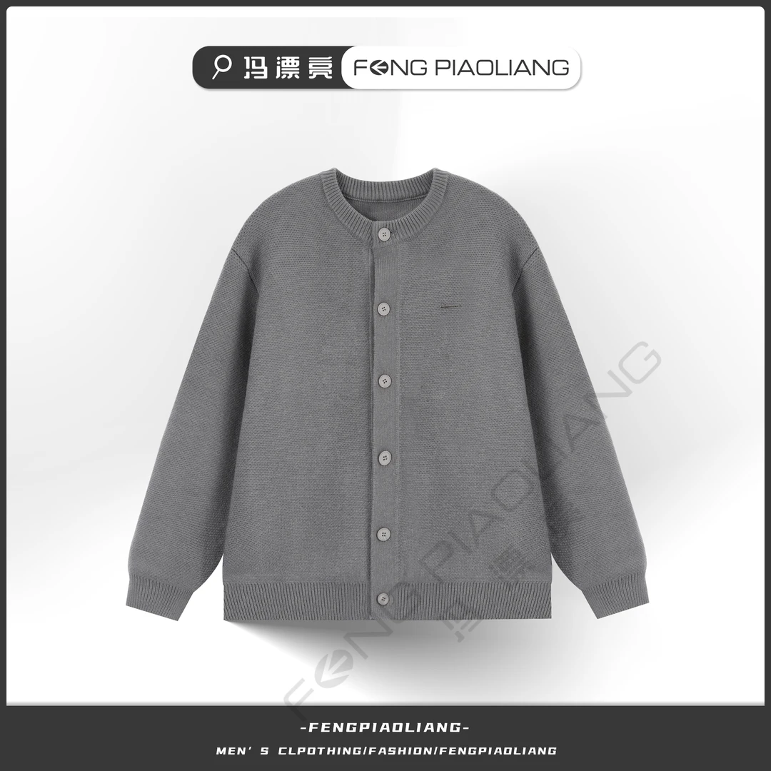 【银河】秋设计师款韩系高克重针织轻奢柜情侣款毛衣外套86788