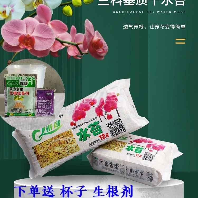 干水苔干苔藓蝴蝶兰石斛兰花专用水苔营养土营养杯乌龟爬宠垫料