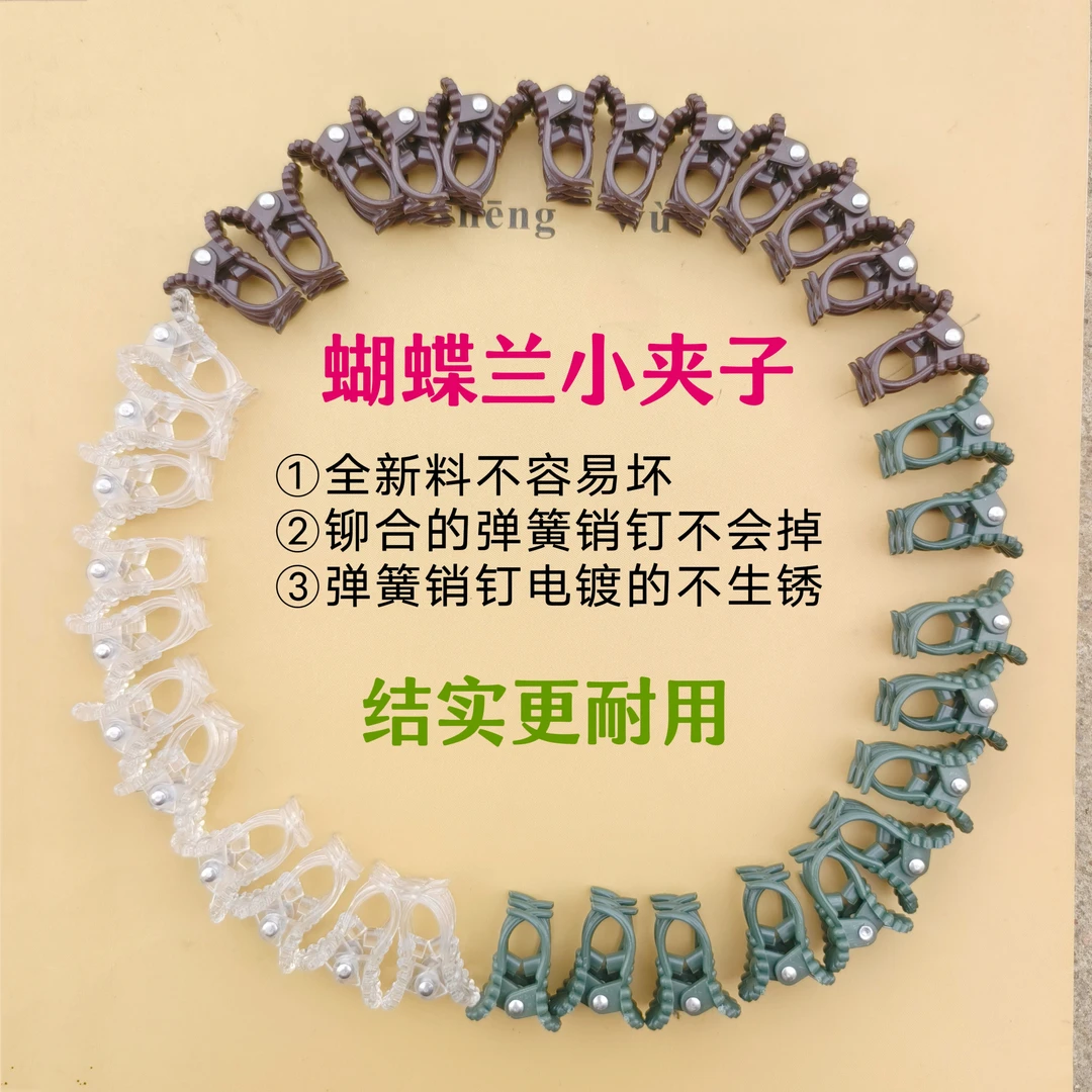 蝴蝶兰专用夹子铁线莲专用夹子爬藤植物固定夹园艺夹子支撑杆夹子