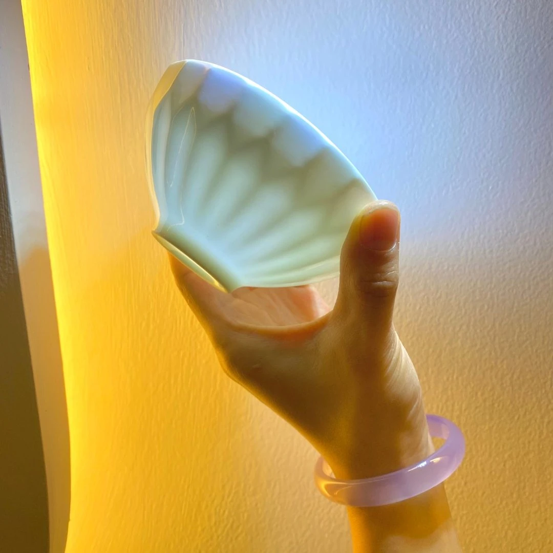 柴纳【水晶碗】纯白骨瓷碗创意韩版个性家用汤碗面碗米饭碗手绘