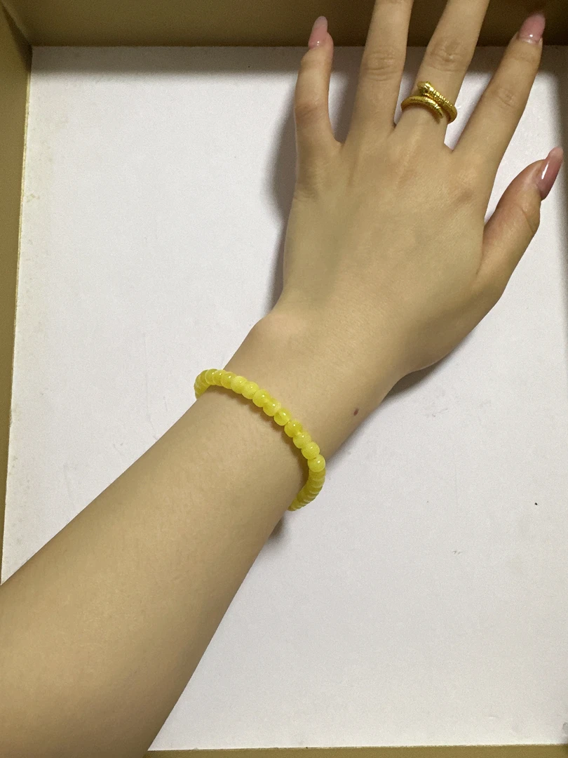 蜜蜡圆珠手串单圈