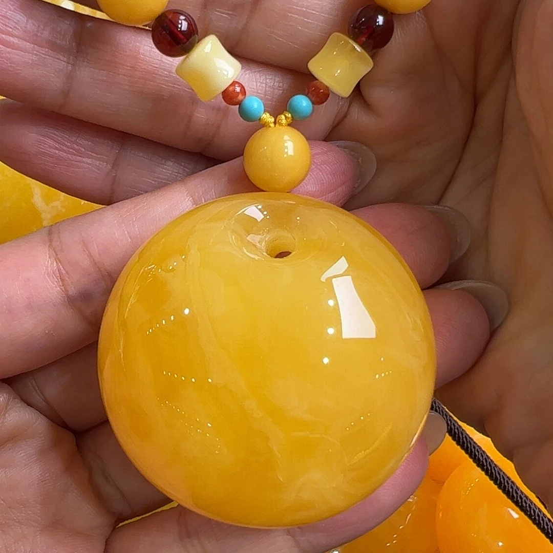 蜜蜡毛衣链未镶嵌无优化