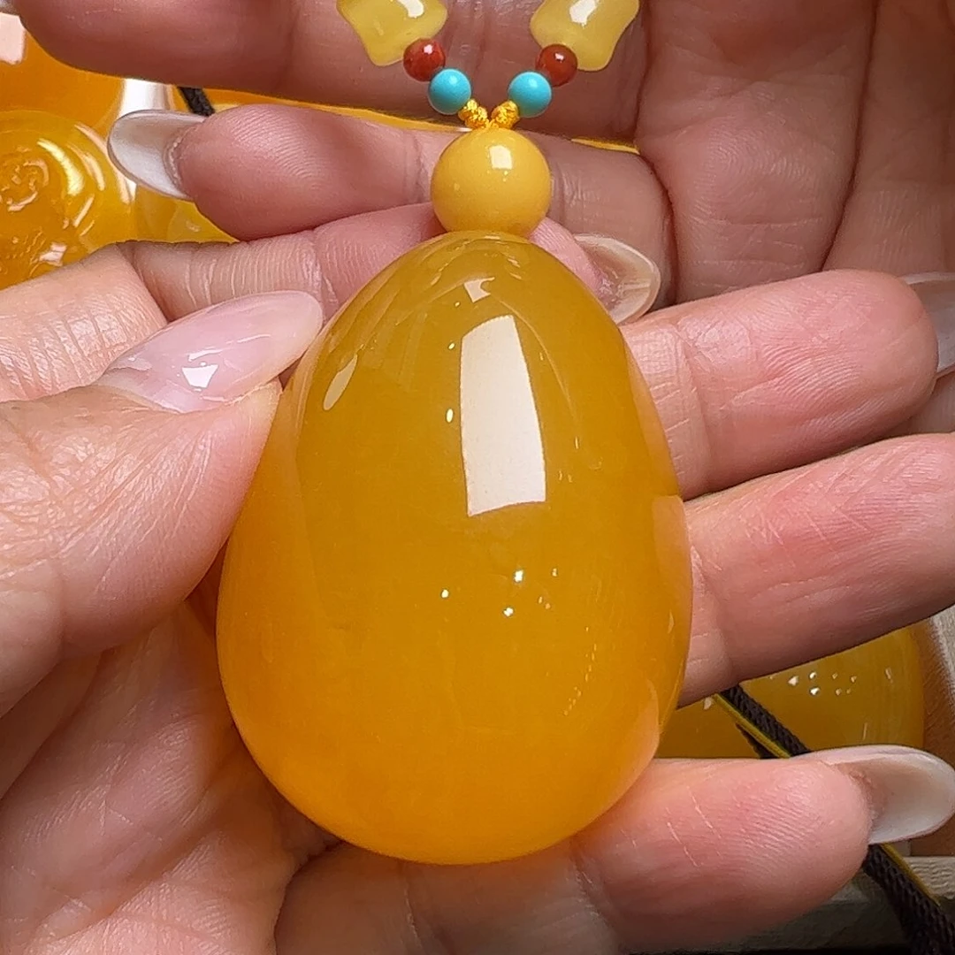 蜜蜡毛衣链未镶嵌