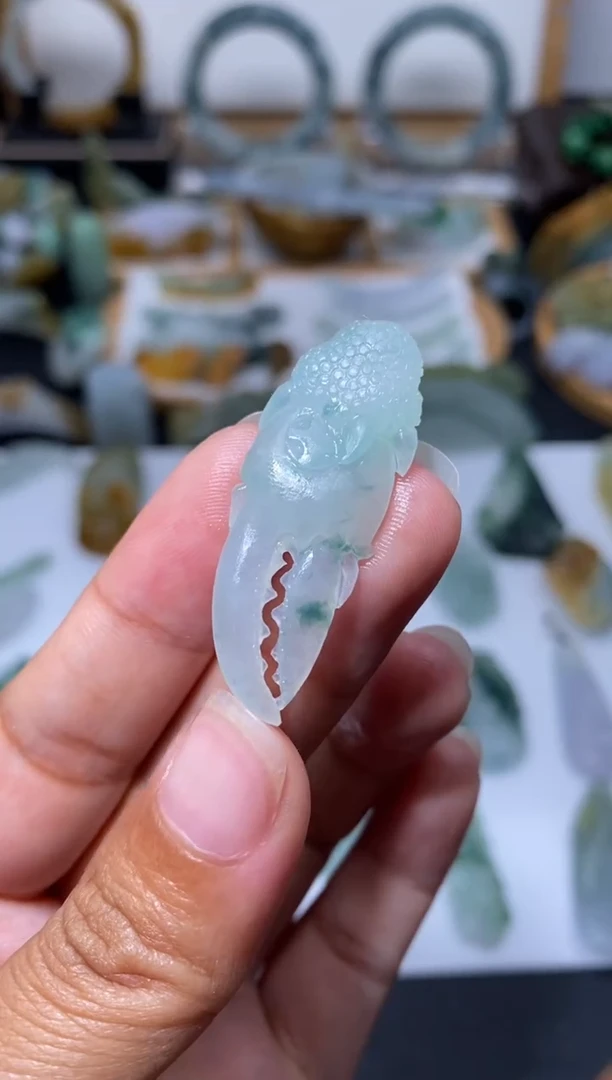 【闪购商品】定制翡翠未镶嵌蟹钳