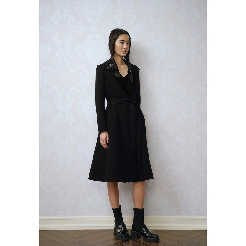 OBBLIGATO奥丽嘉朵金女装标超显瘦收腰显瘦风衣1C33107010