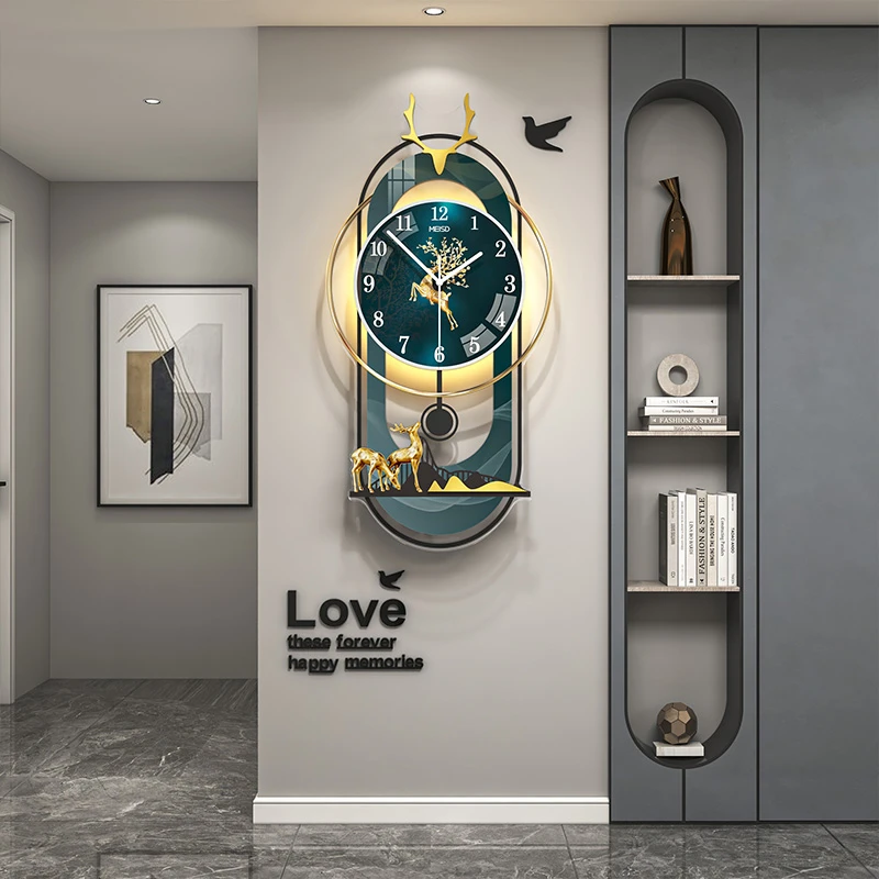 美世达钟表客厅家用挂钟2025年新款时钟表挂墙网红客厅布置用品