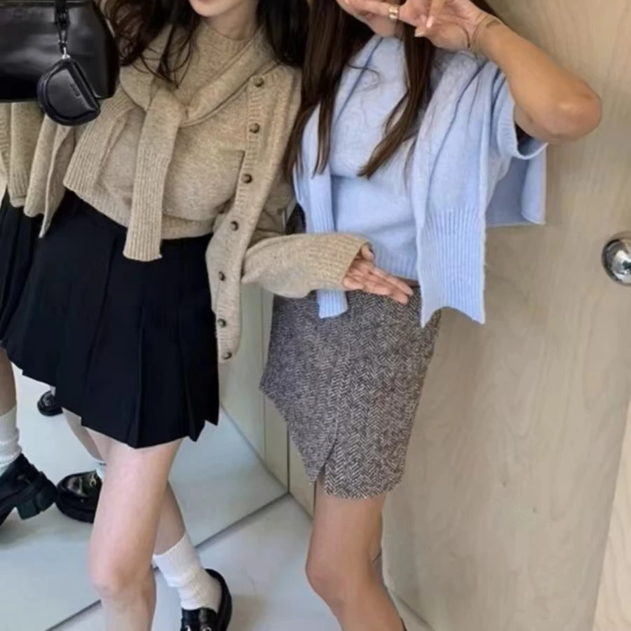 【小可爱专属】纯色百搭软糯针织披肩 ZZ-249021