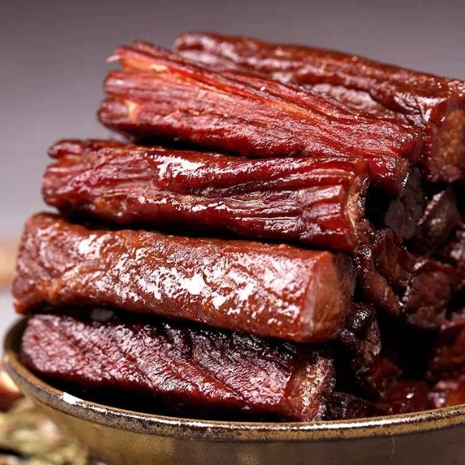 内蒙古特产牛肉干草原溜达牛后腿肉风干工艺真空开袋即食250g*2袋