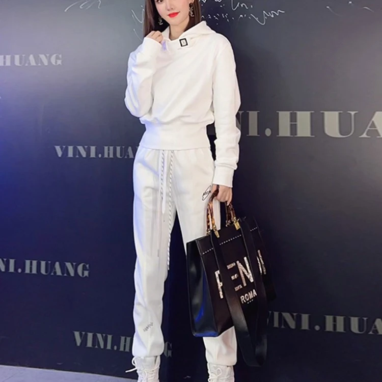 清仓3529长袖套装春季时尚休闲连帽慵懒两件套秋款女装