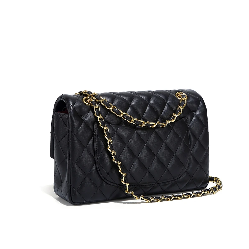 Vitimaki/真皮定制666-62K金黑色轻奢百搭女士经典单肩