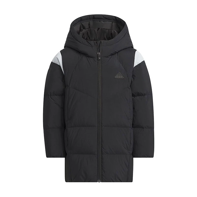 adidas/阿迪达斯24冬新款男女小童舒适加厚连帽保暖羽绒服JM7211