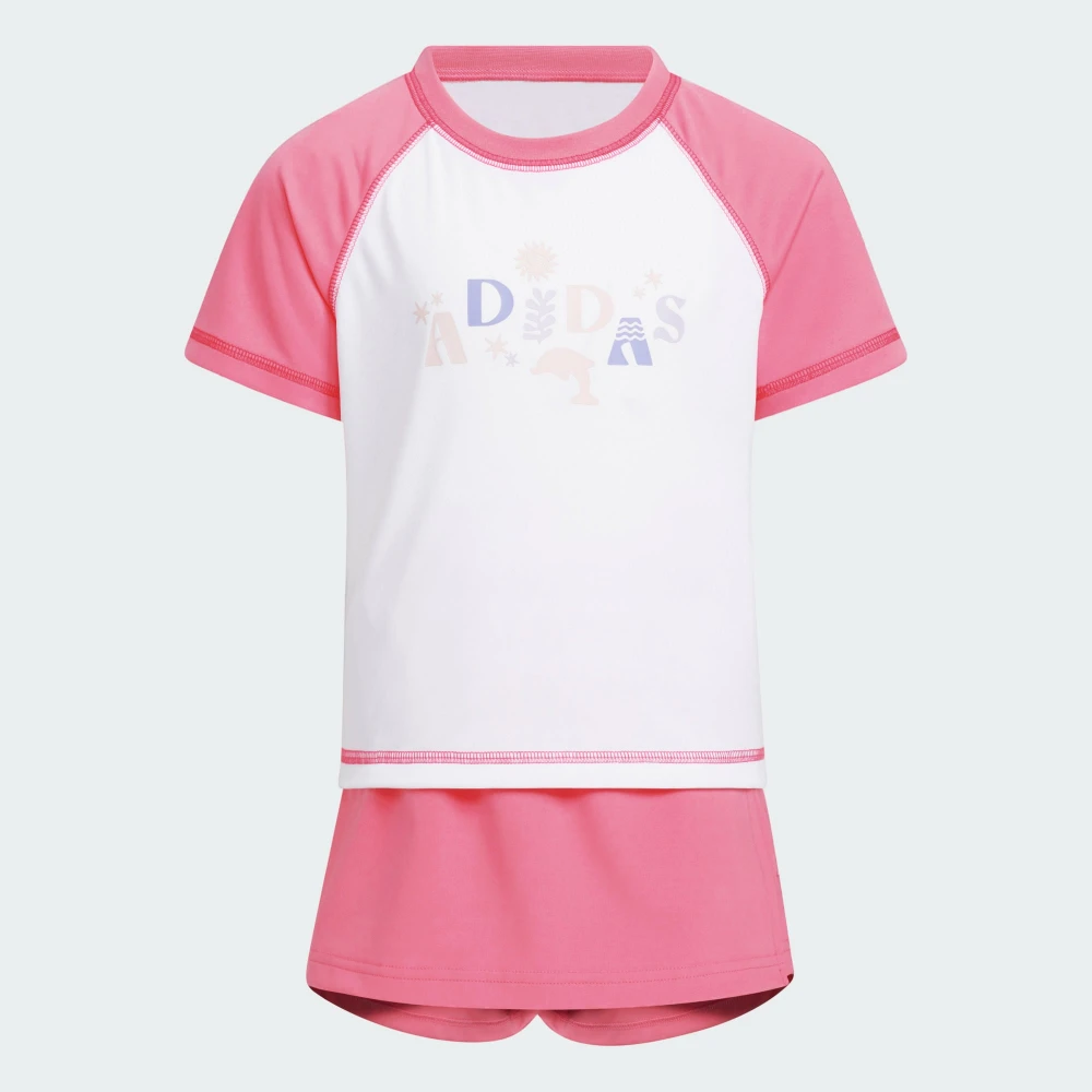 ADIDAS阿迪达斯LG CD2 SET 印花撞色童运动套装 IY8112