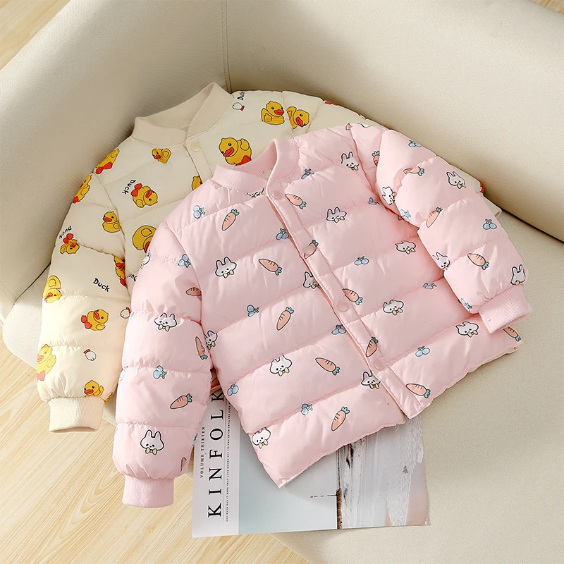 儿童棉服女童棉内胆上衣洋气保暖外穿秋冬季短款中小幼童内穿棉服