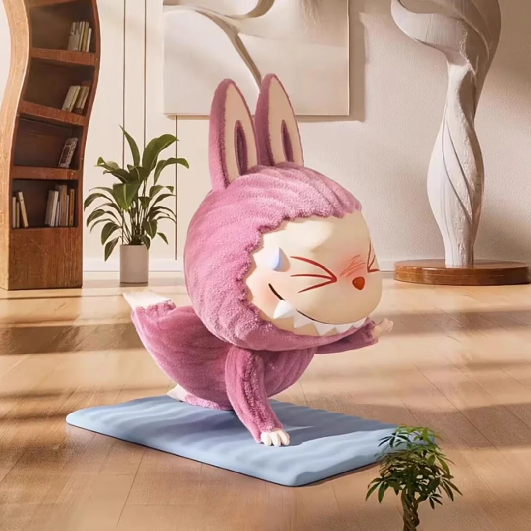 拉布布LABUBU慵懒瑜伽系列盲盒THE MONSTERS潮玩手办盲盒可爱礼物