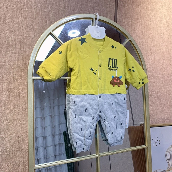 EM740   宝宝夹棉连体衣