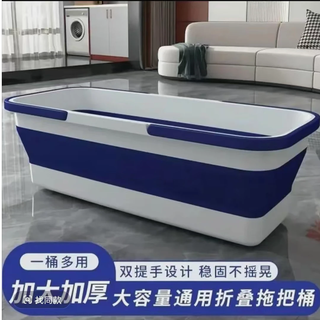 45CM免手洗拖把多功能折叠桶家用好拖把桶可推拉可折叠单桶储水桶