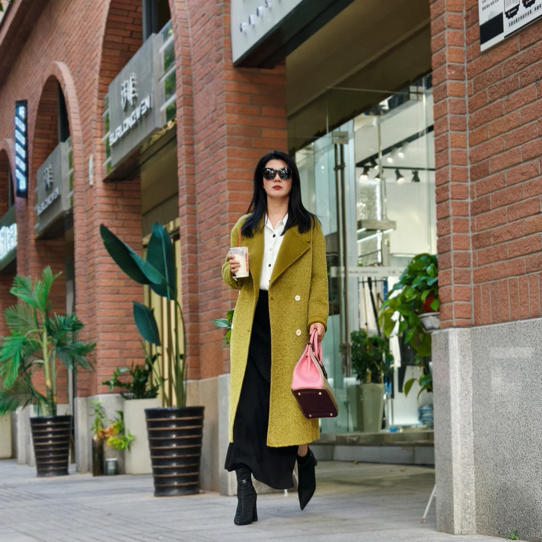 时尚韩版休闲双面绒羊毛大衣保暖羊绒外套