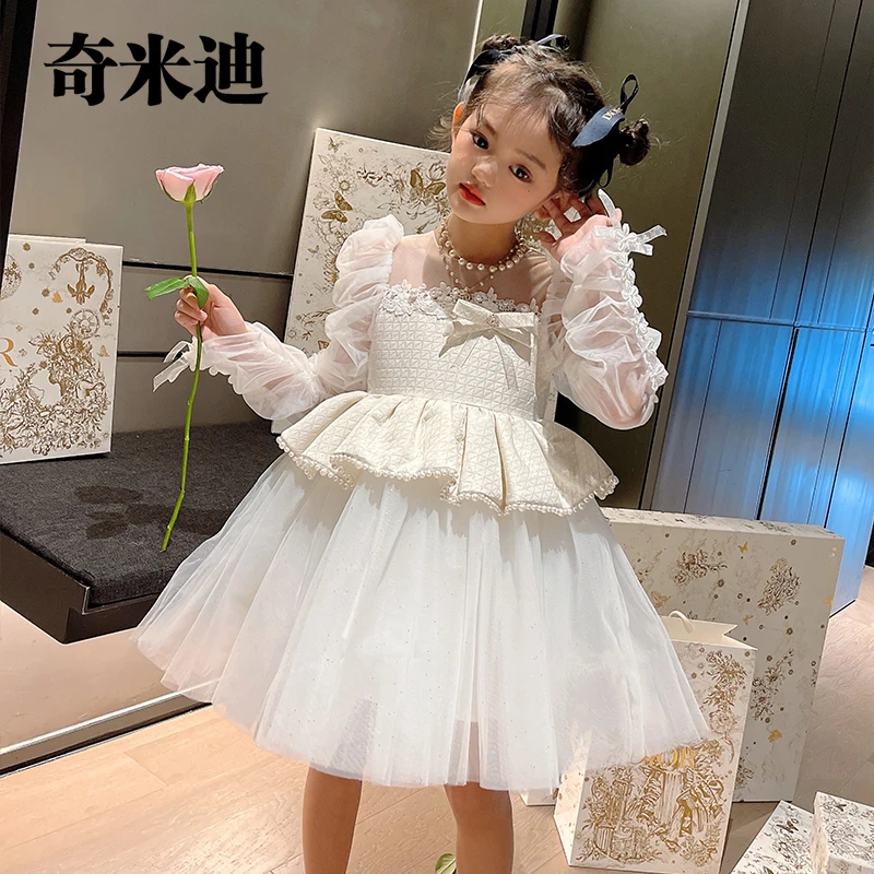【现货】【白玫瑰】奇米迪女童公主裙礼服裙2022秋装新款34077