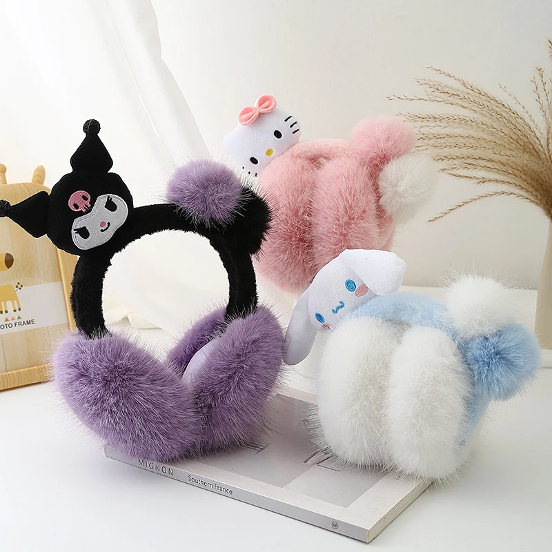 奇米迪女童可爱耳罩冬天保暖毛绒护耳可折叠防寒耳罩241110