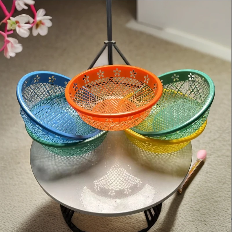 【拍一发五】32cm洗菜篮沥水篮清洗沥水框生活耐用多功能收纳筐