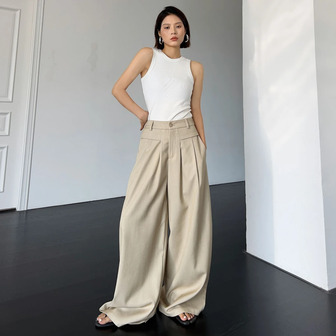 秋冬新款直筒休闲裤女宽松阔腿裤 2536#