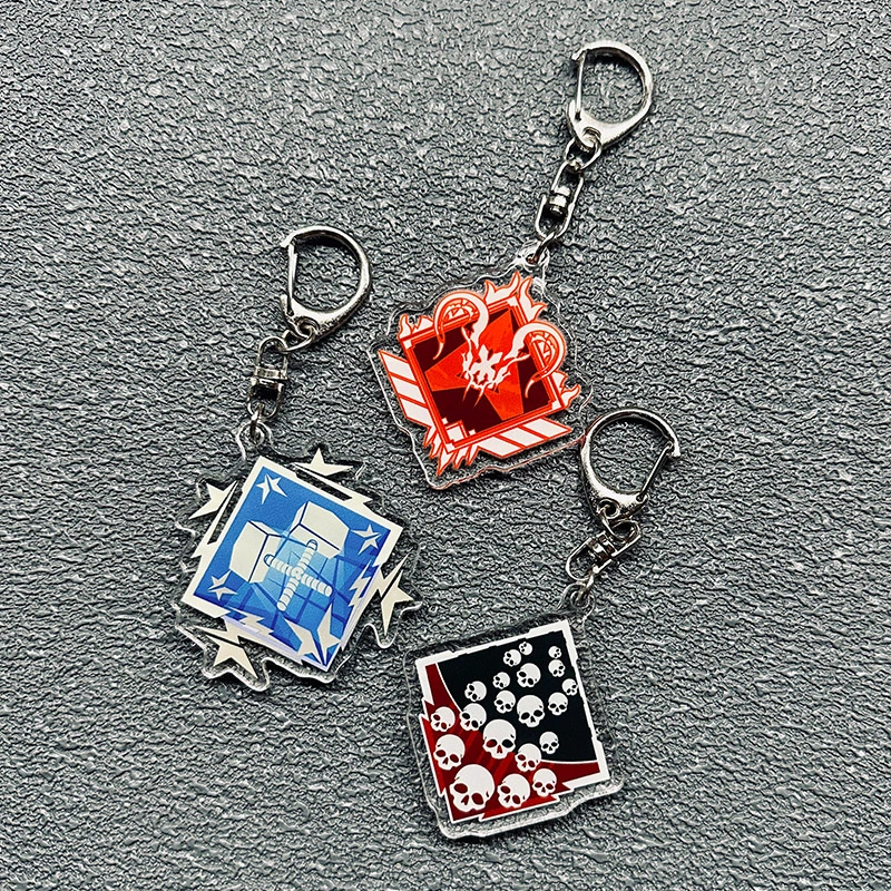 Apex英雄周边骷髅海亚克力钥匙扣猎杀钥匙扣排位徽章小挂件小饰品
