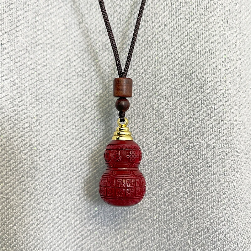 非金属吊坠 紫金色百福砂朱吊坠转运珠