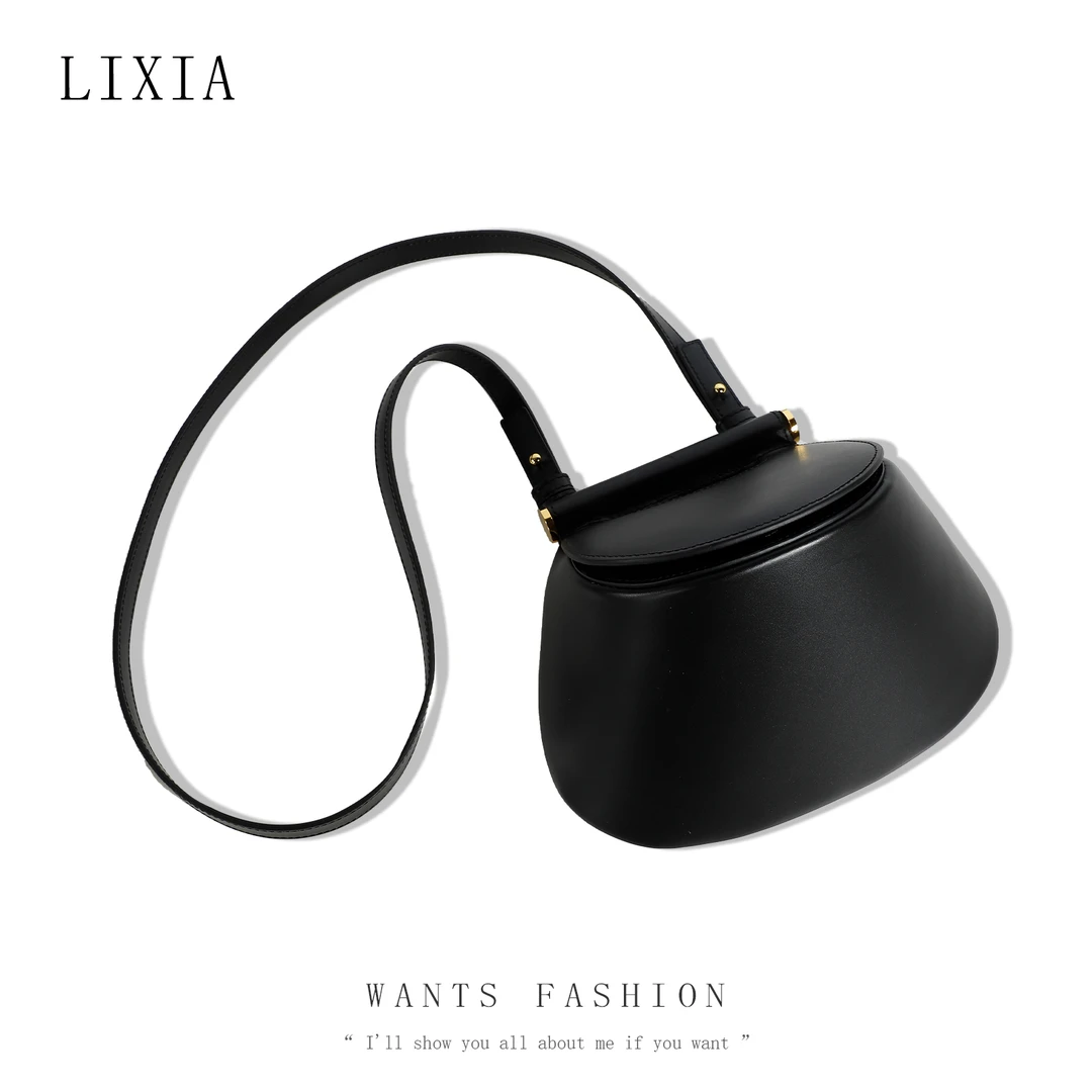 LIXIA【月下海棠】复古ins马鞍包斜挎小包百搭简约-2891