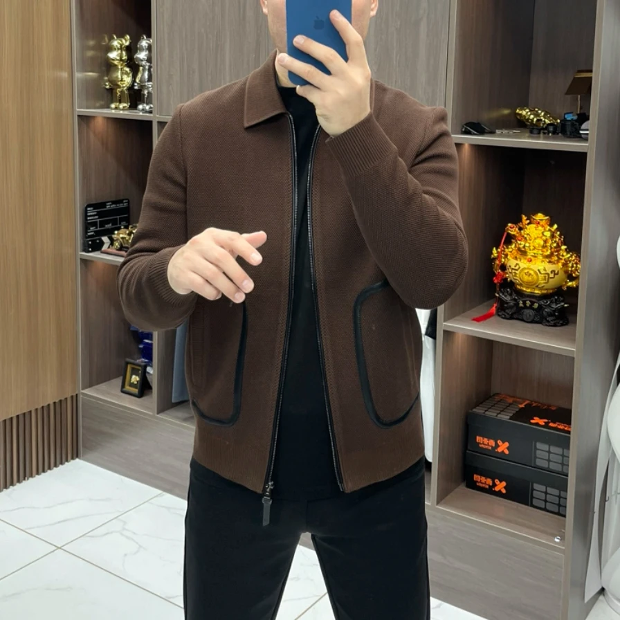 88055行政夹克男士商务外套百搭时尚男装翻领修身休闲男外套