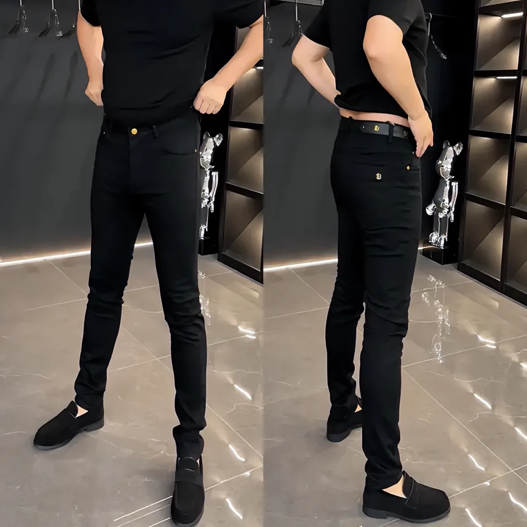 【轻奢欧货】时尚潮流男牛仔裤子潮流牛仔裤修身百搭小脚牛仔裤