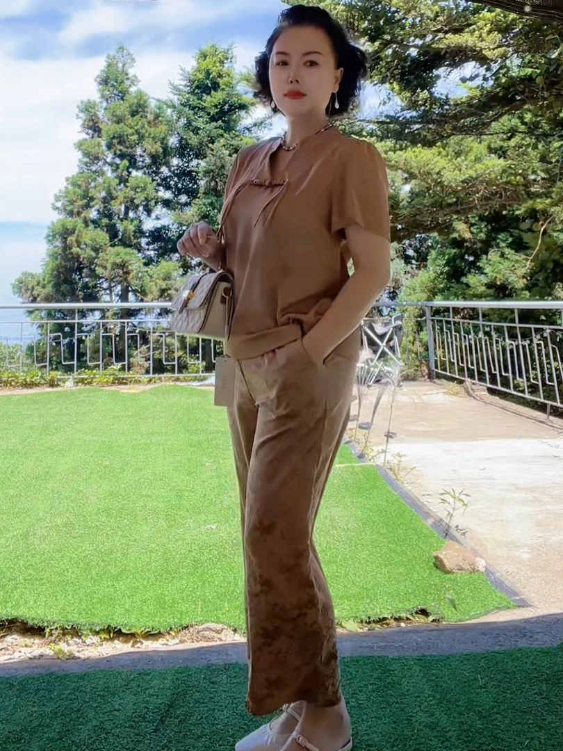 【兰雪推荐】两件套夏季上衣+裤子时尚搭配RY2412