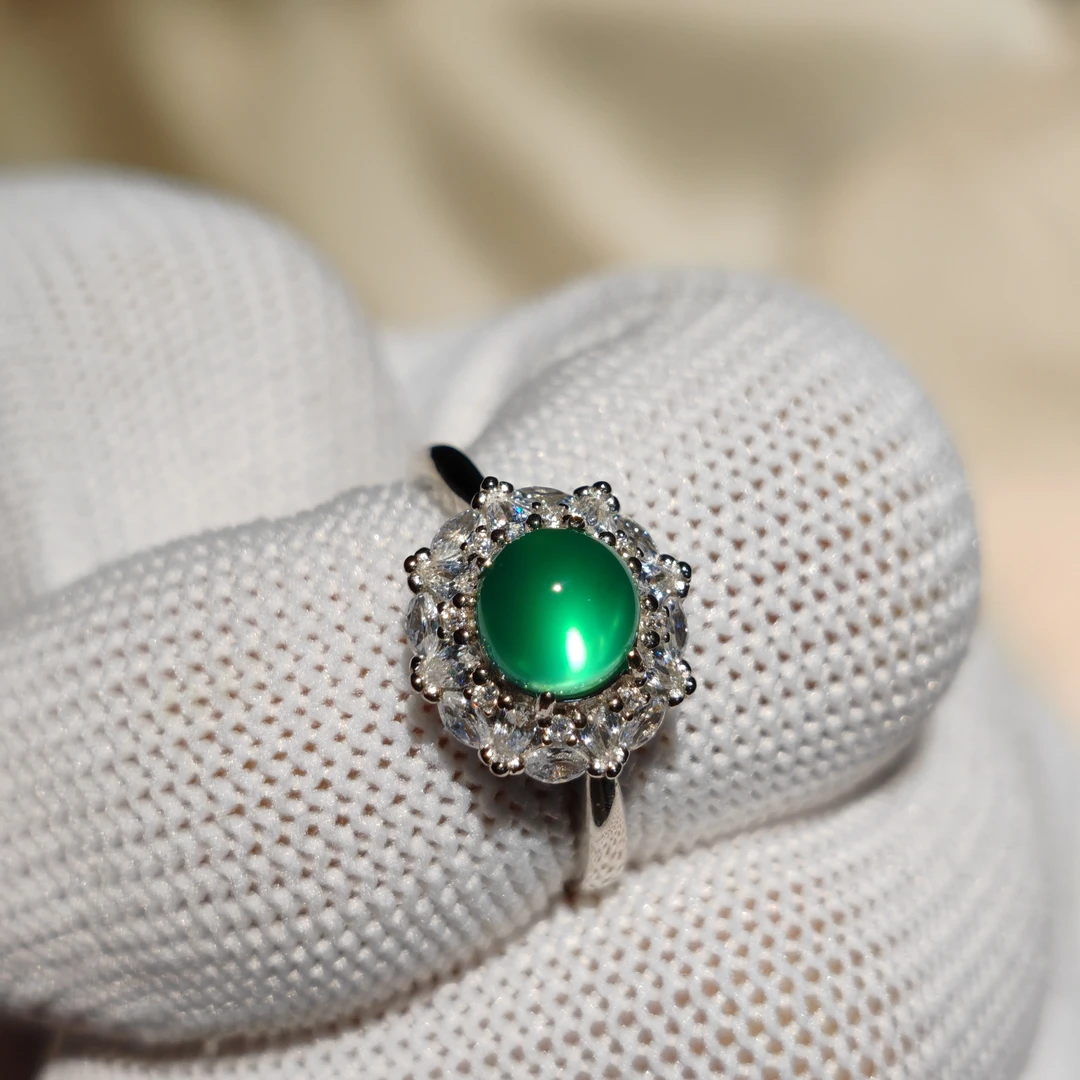 【马眼】玉髓蛋面戒指S925