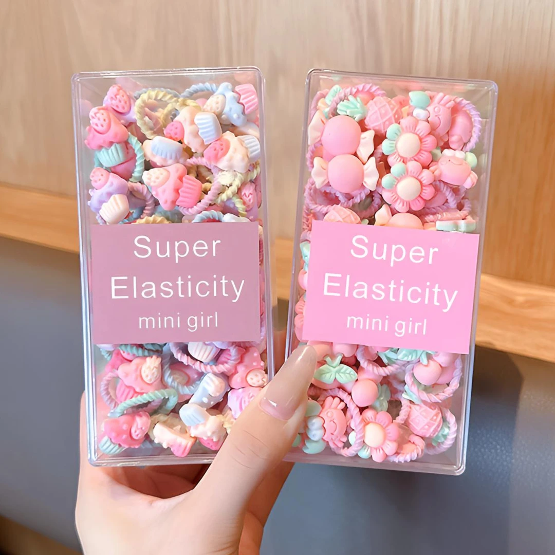 橡皮筋扎头儿童发圈2024新款可爱宝宝头饰女童不伤发小号头绳发绳