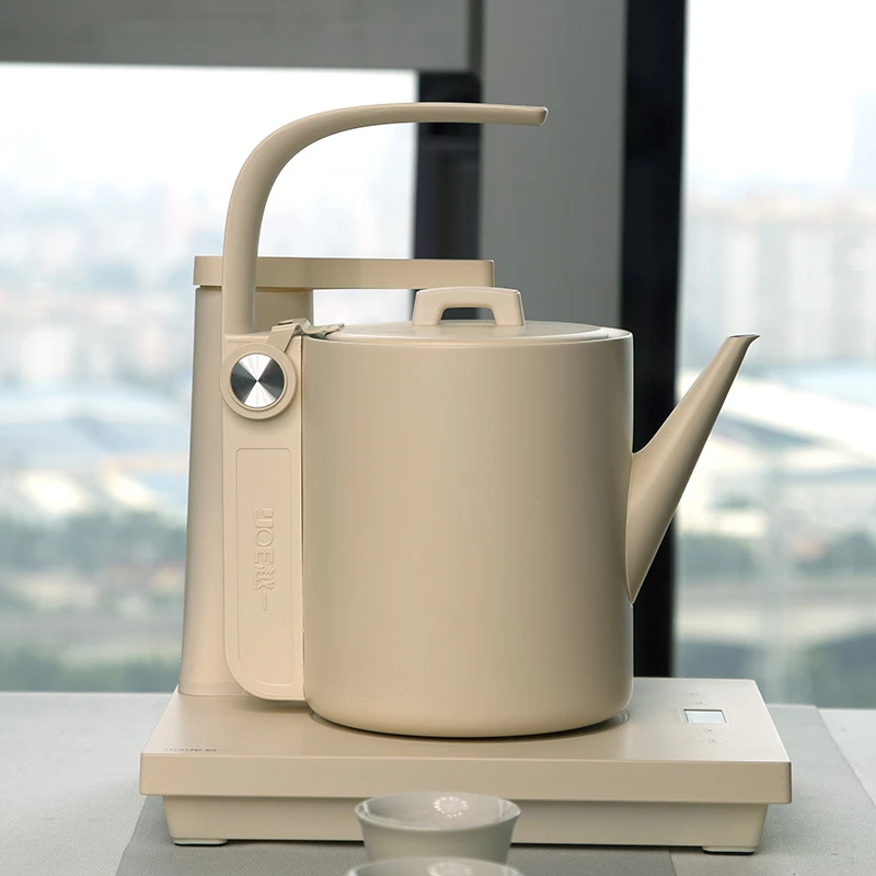 越一智能烧水壶全自动一体A11米黄家用电茶炉大容量抽水上水泡茶