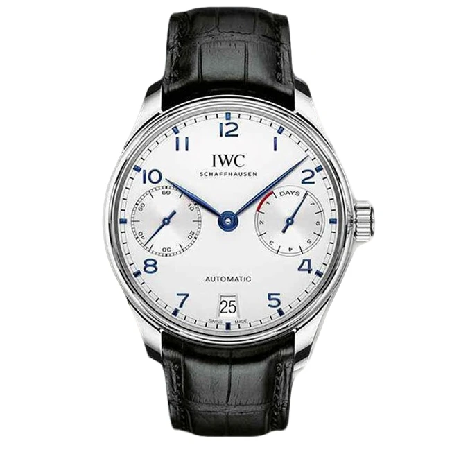 99新 IWC/万国 葡萄牙计时七日链白盘蓝针/IW500107/42mm机械男表